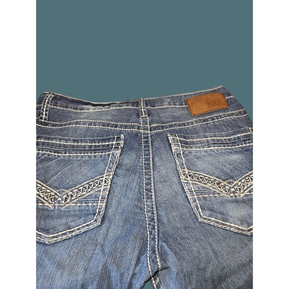 BKE Denim Jake Straight Leg Thick Stitching Western Rodeo Men Jeans 32S (32x29) - Picture 7 of 9